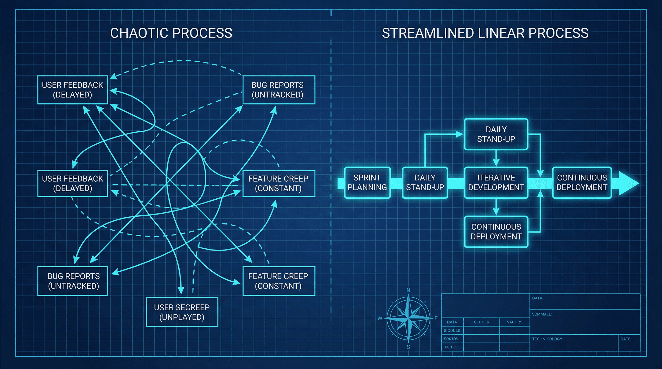 Agile Workflow Transformation Diagram